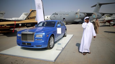 A Rolls-Royce at the Dubai Airshow in 2013.