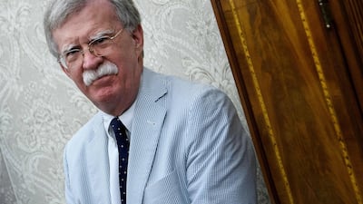 National Security Advisor John Bolton waits for a meeting between Dutch Prime Minister Mark Rutte and US President Donald Trump in the Oval Office of the White House on July 2, 2018 in Washington, DC. / AFP / Brendan Smialowski / AFP
