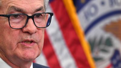 US Federal Reserve chairman Jerome Powell and other members of the central bank indicated they are resolute in keeping interest rates above 5 per cent this year. AFP