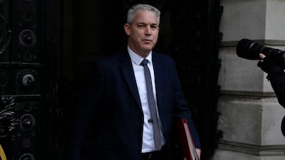 Steve Barclay, Secretary of State for Health and Social Care, arrives for a meeting at No 10 Downing Street in London. AP