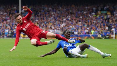 Andrew Robertson - 6 The Scot joined the action at the expense of Tsimikas in the 59th minute and spent much of the time tracking back to stop Everton attacks. PA