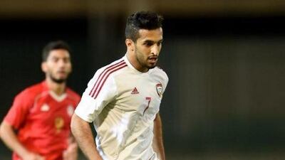 Ali Ahmed Mabkhout goes from the UAE national team to Al Jazira for resumption of the Arabian Gulf League. Courtesy UAE FA