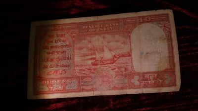 A Gulf Rupee was once rge official currency in the Emirates and other Arabian Gulf countries. Amy Leang / The National