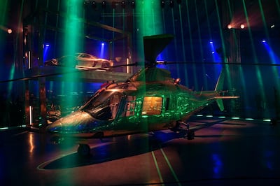 A helicoper at the Philipp Plein show during Milan Fashion Week. Getty Images