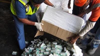 Dubai Customs foils bid to smuggle 4.2 million Tramadol pills into the UAE.