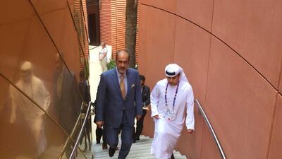 A delegation from the Sultanate of Oman, headed by its Culture Minister Haitham bin Tariq Al Saeed, visits the UAE Pavilion at 2015 Milan Expo. WAM