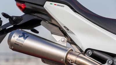 It is available with an optional Akrapovic exhaust system. Antonie Robertson / The National