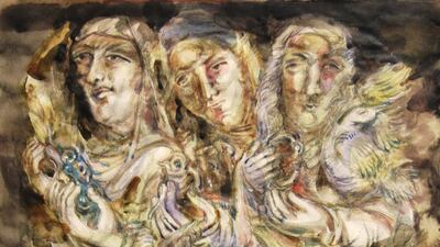 'Vision' (2014) is watercolour on paper. Photo: Green Art Gallery