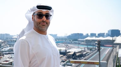 Saif Rashid Al Noaimi, chief executive of ABu Dhabi Grand Prix organisation Ethara, at Yas Marina Circuit. Photo: Ahmed Ramzan/The National