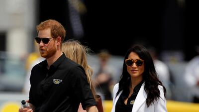 Prince Harry and Meghan attend the Invictus Games Sydney 2018 Jaguar Land Rover Driving Challenge on Cockatoo Island, Sydney Reuters