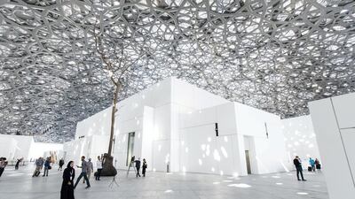 Other maps at Louvre Abu Dhabi show the Qatari peninsula. Christopher Pike / The National