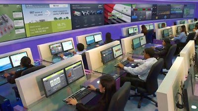 Etisalat's global command control centre in Abu Dhabi was part of the initial investment made to launch the EES programme. Courtesy Etisalat