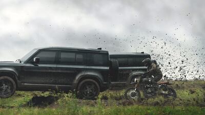 That motorcyclist probably isn't delivering a pizza.