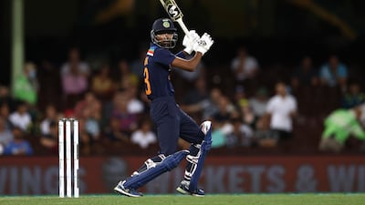 Hardik Pandya hit a match-winning 42 from 22 balls for India against Australia in the second T20 at the Sydney Cricket Ground on Sunday. Getty