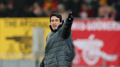 Unai Emery has led Arsenal on an 18-match unbeaten run but face their toughest opponents in recent weeks on Sunday. Reuters