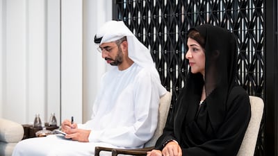 Mr Al Olama and Reem Al Hashimy, Minister of State for International Co-operation, at the official visit
