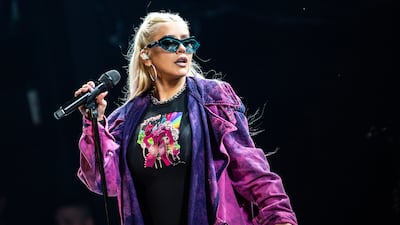 Christina Aguilera has five Grammys and last performed in the UAE in 2022. EPA