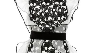 A silk ruffle detail dress from Oscar de la Renta's fall/winter 2015 collection (Courtesy: Moda Operandi)