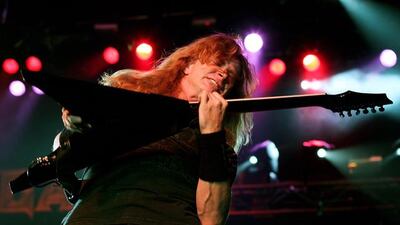 SYDNEY, AUSTRALIA - OCTOBER 08: Dave Mustaine of Megadeth performs on stage at the Hordern Pavilion on October 8, 2009 in Sydney, Australia. (Photo by Mark Metcalfe/Getty Images) *** Local Caption *** Dave Mustaine