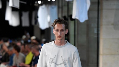 Hermès offered louche-fit trousers and T-shirts crafted from buttery leather Hermes