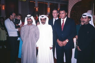 Muhammad Ali was in the UAE to participate in several exhibition matches. The OG Collection / Getty Images