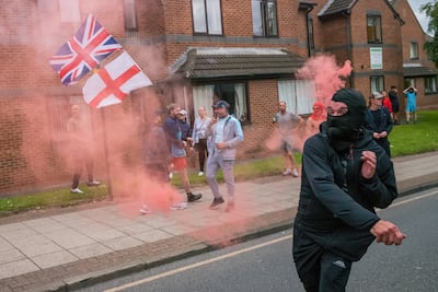 Far-right activists in Sunderland. Getty