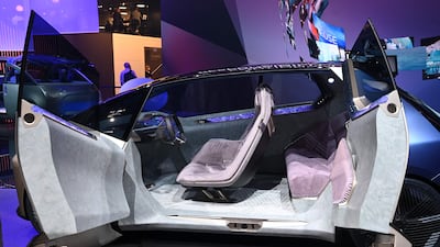 The BMW i Vision Circular is a demonstration of the company's goals for developing sustainable but luxurious vehicles. AFP