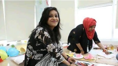 :Lutfa Akhter, 22, who organised the children’s play area at Al Hosn’s volunteers fair, says giving up her time has also helped her to improve her social skills.