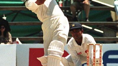 Navjot Singh Sidhu's first ODI was against Australia in Chennai in the 1987 World Cup. Roslan Rahman / AFP