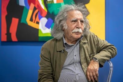 Iraqi artist Dia Al Azzawi has been a fixture at Art Dubai over the years. Antonie Robertson / The National