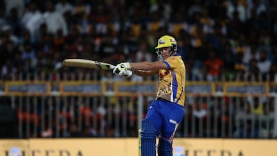 David Miller of Bengal Tigers bats during the T10 League match against Kerala Kings. Francois Nel/Getty Images