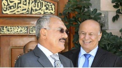 Yemen's President Ali Abdullah Saleh (left) and vice-president Abdurabuh Mansur Hadi: in Saleh's absence, Hadi now has to deal with the president's family. Khaled Abdullah / Reuters