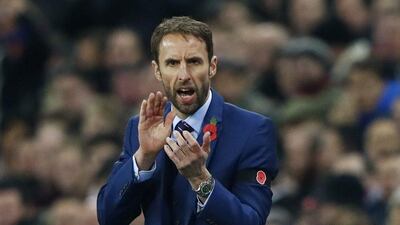 England interim manager Gareth Southgate saw his side beat Scotland 3-0 at Wembley. Eddie Keogh / Reuters