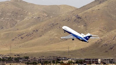 An Ariana Airlines Boeing-727 flight from Kabul to Islamabad. AFP