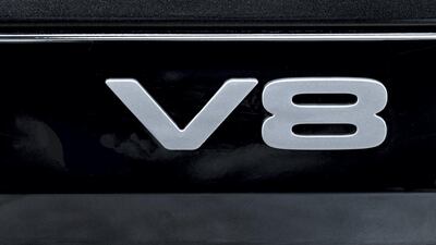 The V8 badge takes pride of place on the tailgate.