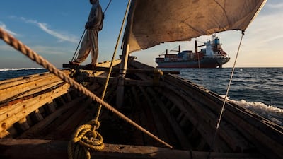 A dhow off Zanzibar. Arab seafarers named this part of the East African coast the ‘land of the Zanj’ and it was part of a trading network from Arabia to South and South-East Asia. Getty Images