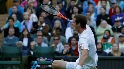 Andy Murray took a beating on Centre Court from the venue itself. A balky knee is the result.