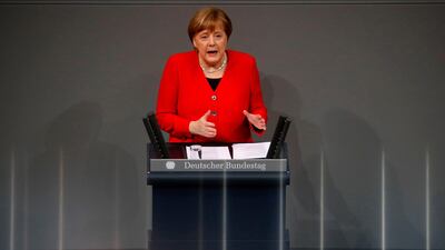 Chancellor Angela Merkel warned Germany could be guilty of "moral arrogance". AFP.