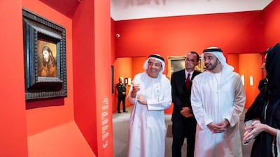 Minister of State Zaki Nusseibeh at Louvre Abu Dhabi with Sheikh Abdullah bin Zayed, the Minister of Foreign Affairs and International Co-operation, who is directing the Artists In Embassies initiative. Office of Dr Zaki Nusseibeh.