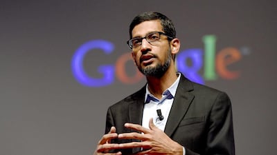 Sundar Pichai gives a keynote address during the opening day of the 2015 Mobile World Congress in Barcelona, Spain. Google unveiled a new corporate structure on August 10, 2015, creating a parent company dubbed Alphabet led by chief executive Larry Page. AFP