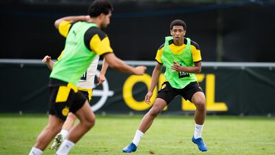 Jude Bellingham of Dortmund during training. Getty