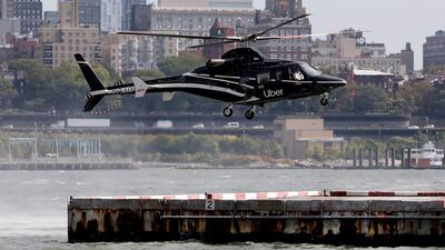 Uber helicopter rides between the lower Manhattan Heliport, in New York and John F. Kennedy International Airport cost between $200 and $225 per person. AP