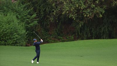 Rory McIlroy on the 13th fairway during a practice round prior to the 2023 Masters at Augusta National Golf Club. AFP