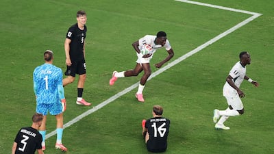 Ismaila Sarr of Senegal retrieves the ball after scoring his team's second goal against Norway. AFP