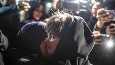 Palestinians arrive at Nasser Hospital in Khan Younis, in the southern Gaza Strip, through the Rafah crossing on Monday. EPA