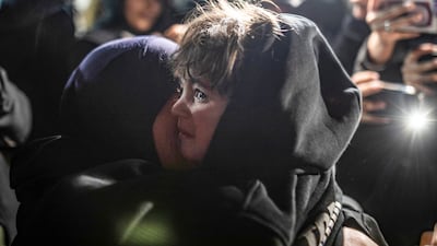 Palestinians arrive at Nasser Hospital in Khan Younis, in the southern Gaza Strip, through the Rafah crossing on Monday. EPA