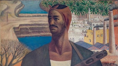 Hamed Ewais's 'Le Gardien de la vie' (The Protector of Life). Barjeel Art Foundation