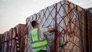The latest batch of supplies is the fourth shipment from Dubai Humanitarian to Uganda as part of the response to the spread of Ebola in neighbouring DR Congo. Photo: Dubai Media Office