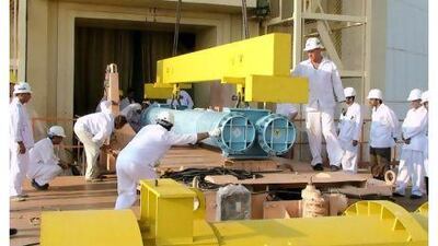 The reactor building at the Russian-built Bushehr nuclear power plant in Iran.