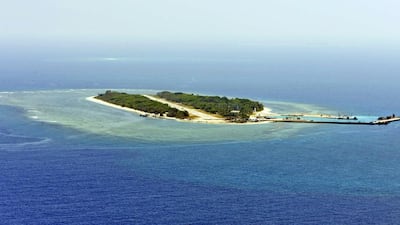 An aerial photograph of Taiping Island, also known as Itu Aba Island in the South China Sea. EPA